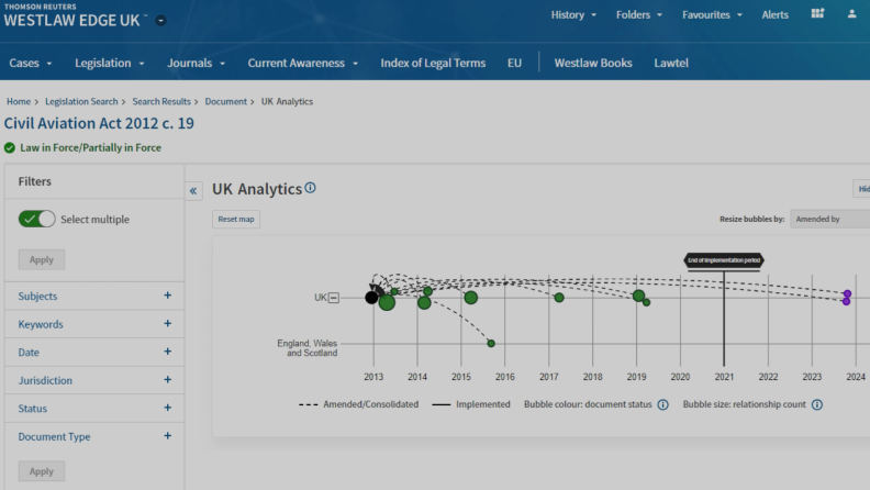 Westlaw Edge UK analytics animation