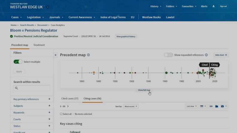 Westlaw Edge UK Divergence Tracker animation